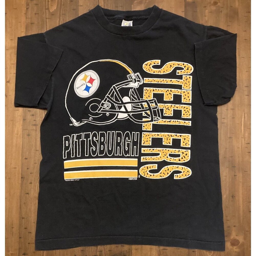 1993 Vtg Pittsburgh Steelers Football Helmet Logo T-Shirt Competitor Sz Men’s M